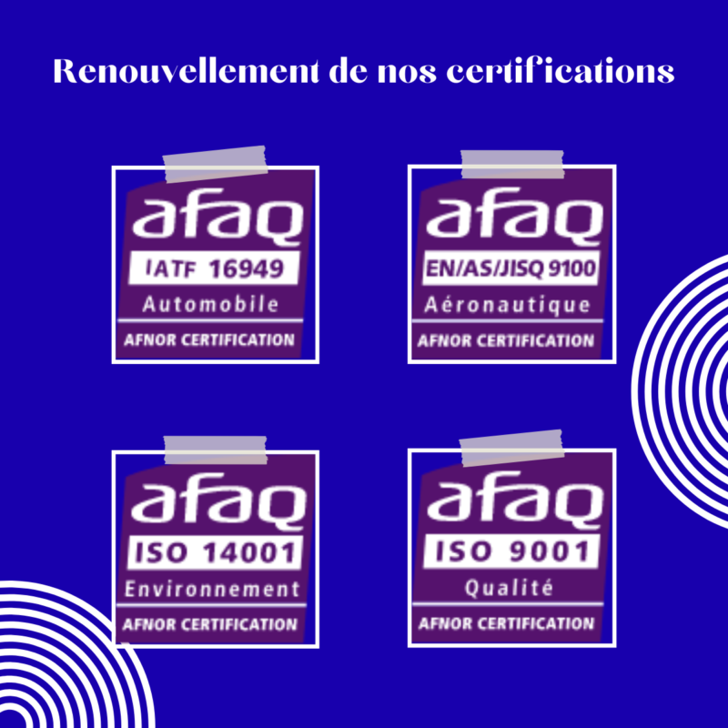 Post renouvellement certifications AFNOR
